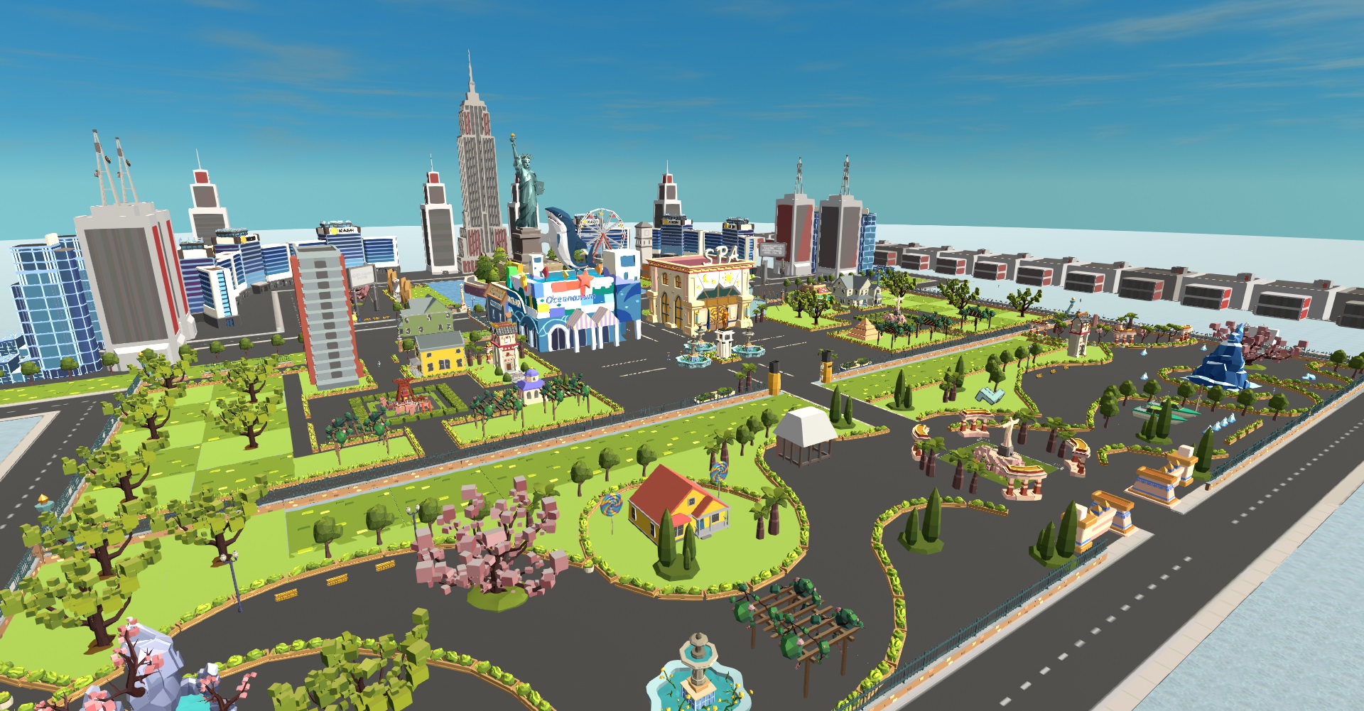 Scenery created by player